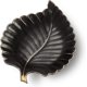 thumbnail image 1 of Bandejas de cerámica para joyería, plato de baratija, plato de anillo, plato de cerámica para dulces, plato para aperitivos, plato en forma de hoja (negro, mediano), 1 of 5