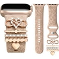 thumbnail image 1 of Correa con Floral Grabado Compatible con Apple Watch 40mm 44mm 42mm 38mm 41mm 45mm 46mm 49mm, Correas Silicona Suave con Adornos Decorativos para iWatch Series 11/10/9/8/7/6/5/4/3/2/1 SE Ultra, 1 of 20