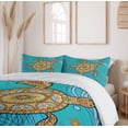 thumbnail image 6 of Ambesonne Turtle Duvet Cover Sets, Doodle Water, 2-Queen, Turquoise, 6 of 6