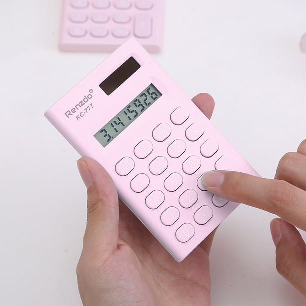 Calculadora científica portátil pequeña para estudiantes, 8 dígitos, cuerpo pequeño, teclas de plástico, almohadilla inferior antideslizante, teclas transparentes, calculadora científica.