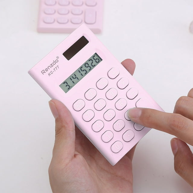 Up to 40% off Gifts Oefntac Calculator Cute Calculator Small Portable Scientific Calculator for Students 8 Digits Mini Body Plastic Keys Non-slip Bottom Pad Clear Keys
