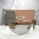 thumbnail image 3 of MIU MIU Sunglasses 2025 Runway MUA51S Wrap Gold Gray 5AK50K Authentic 75 mm, 3 of 6