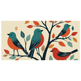 thumbnail image 2 of Autumn Themed Banner with Colorful Birds and Leaves Backdrop Party Decorations Background for Fall Festivals Thanksgiving Celebrations Family Gatherings Photo Props, 2 of 7