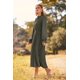 thumbnail image 4 of Vestido PRETTYGARDEN Midi Verde Militar con Pompones y Mangas Largas Talla L, 4 of 8