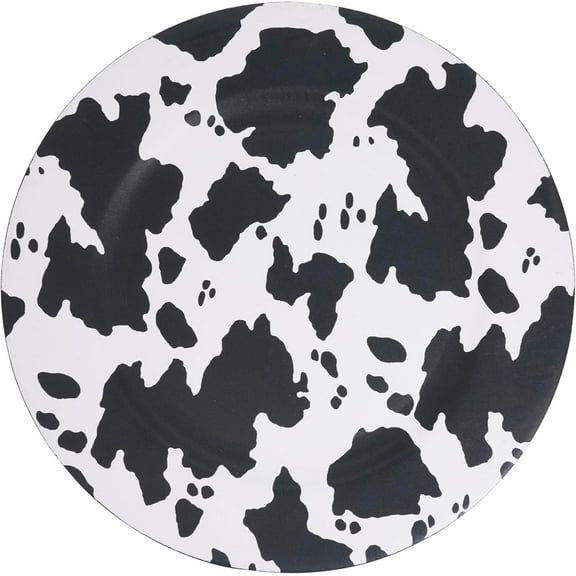 Cow Spot Pattern Charger Plate (Set of 4)