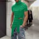 thumbnail image 5 of INCERUN Tops 2024 Camisetas de estilo americano con diseño deconstructivo y hebilla de metal para hombre, camisetas de moda para hombre, camisetas de manga corta sólidas S-5XL, 5 of 5