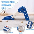 thumbnail image 3 of Toddler Foldable Slide for Toddlers Kids Indoor Baby Plastic Play Slide with Basketball Hoop and Ball, 3 of 6