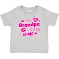 thumbnail image 3 of Inktastic My Grandpa Loves Me with Hearts and Kiss Boys or Girls Baby T-Shirt, 3 of 5