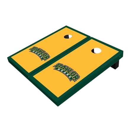 Skip's Garage Bylor Bears Arch Hunter Green Solid Wood Cornhole Board Set