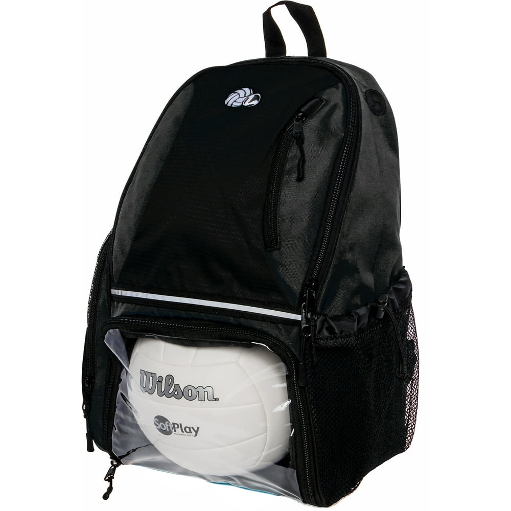 Lish LISH Girl's Large School Sports Volleyball Backpack Bag w/ Ball Compartment