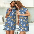 thumbnail image 4 of Naloa Chicken Family Print Women Nightgowns,Womens Loungewear,Short Sleeve Sleepwear,Comfy Ladies Nightdress, 4 of 6