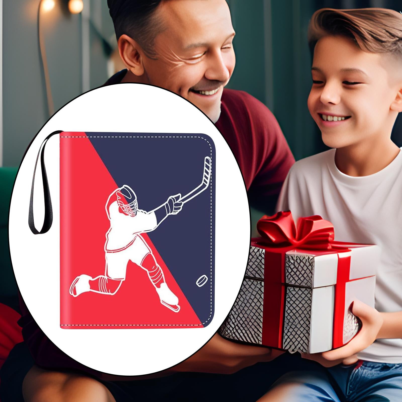 STARTIST Card Collector Binder, Collector Storage Album, Double Sided Collectible 400 Pockets Trading Card Folder for Sport Cards Red Blue