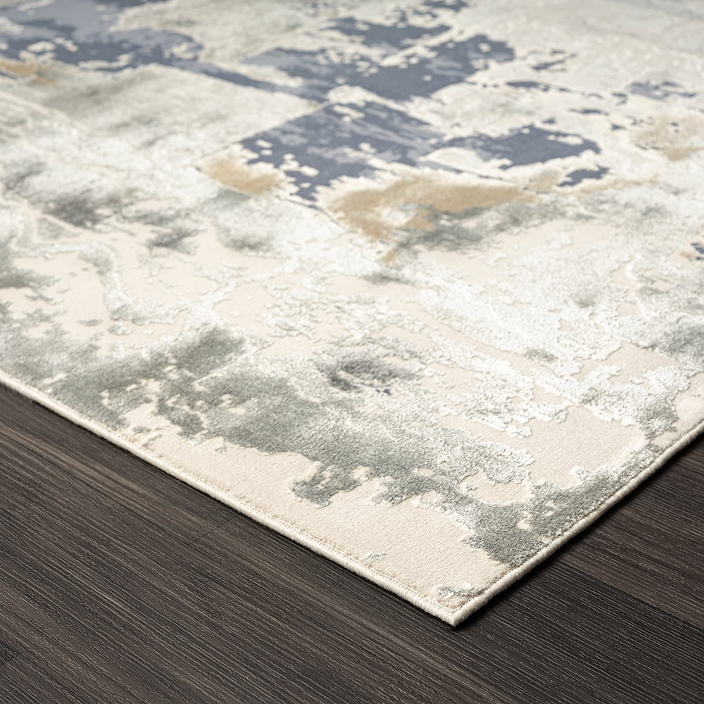 Harlow Hill Cherry Abstract Modern/Contemporary Luxelon Blend Indoor Area Rug, 2' x 3'
