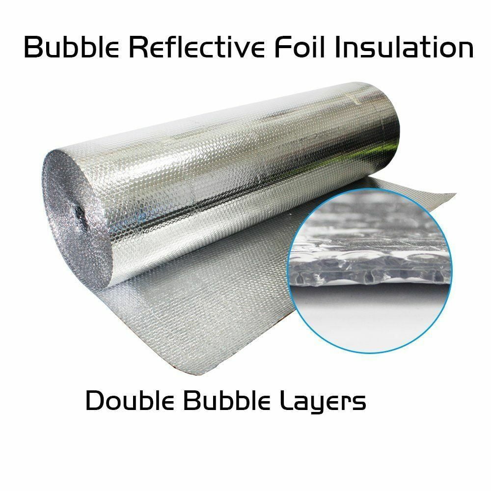 Reflective Foil Insulation Roll Double Bubble Reflectix 2x10 20sf Taped Seams 