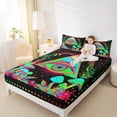 thumbnail image 4 of Feelyou Bohemian Eye Kid Bed Sheets, Mushroom Plant King Sheets, 4-Piece, 4 of 7