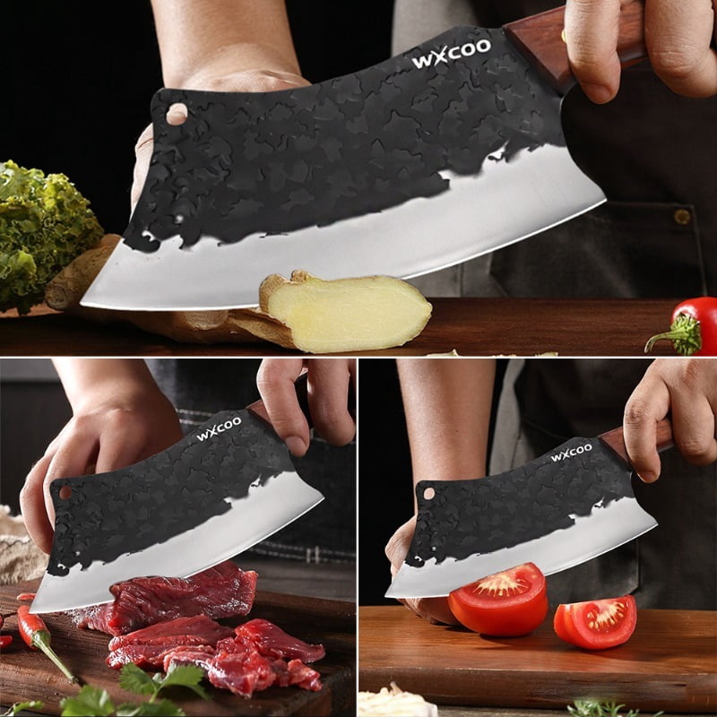 2PCS Stainless Stee Santoku Knife Unique Knives Beef Knife Sharp Chef Knife Boning Knife Utility Knife Multipurpose Knife Cutting Knife for Cooking Fish Meat Cleaver Sashimi Knife Gadgets for Kitchen