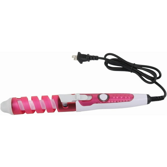 Bubble Wand Curling Iron with Clamp, Electric Hairs Curling Wand for Long Hair and Short Hair, Spiral Curling Iron for Long Lasting Defined Curls and Waves, 110‑240V