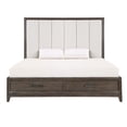 thumbnail image 3 of New Classic Furniture Landon Solid Wood California King Storage Bed in Walnut, 3 of 10
