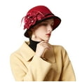 thumbnail image 2 of Charmgo Trucker Hat Clearance, Women's Autumn and Winter Flowers Round Top Casual Fisherman's Basin Cap Small Bowler Hat Bucket Hat Baseball Cap, Sun Hats for Women A, 2 of 3