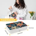thumbnail image 5 of Starfish Travel Jewelry Box Display Case with Removable Compartment - Portable PU Leather Organizer, 5 of 6