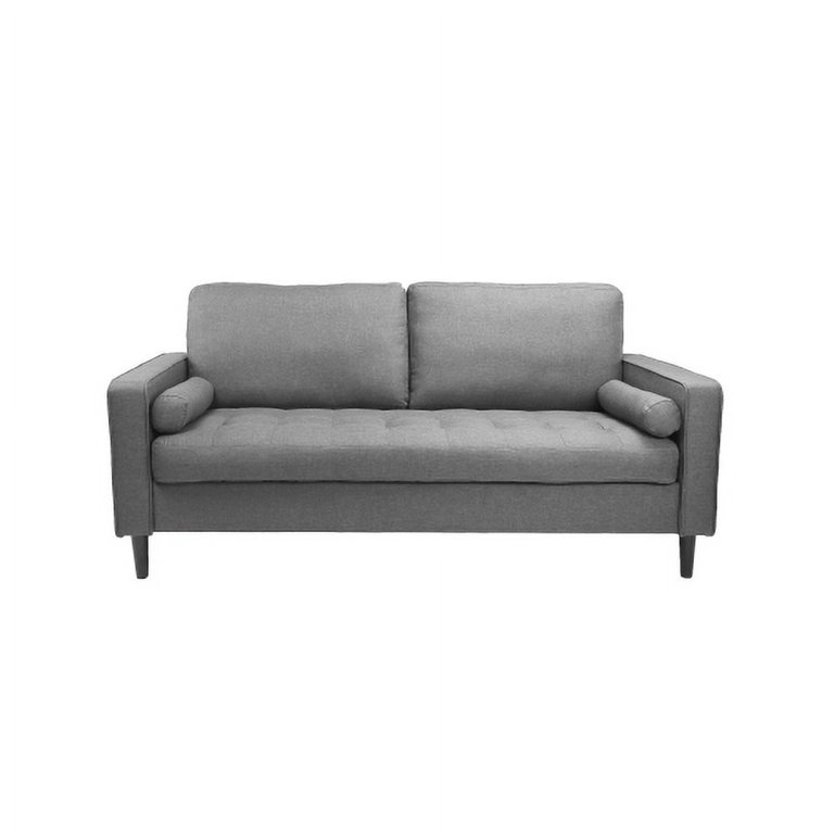 Accent Sofa Couch with Throw Pillows, Modern Tufted Upholstered 3