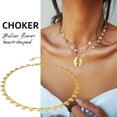 thumbnail image 3 of Clearance Gold Plated Choker Necklaces for Women Her Hallow Heart Chain Choker for Lover Birthday Christmas Jewelry Gift, 3 of 6