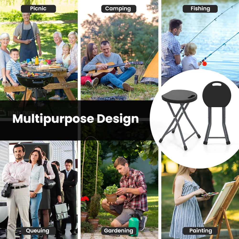 Aimee Lii Folding Stool with Built-in Handle for Adults-1 Piece, Portable Chairs for Adults