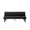 thumbnail image 6 of Gewnee 62.99”Futon Sofa Bed，Loveset Sofa with 5-Level Adjustable Functions，Foldable Sleeper Sofa for Office and Guest Rooms.Black, 6 of 14