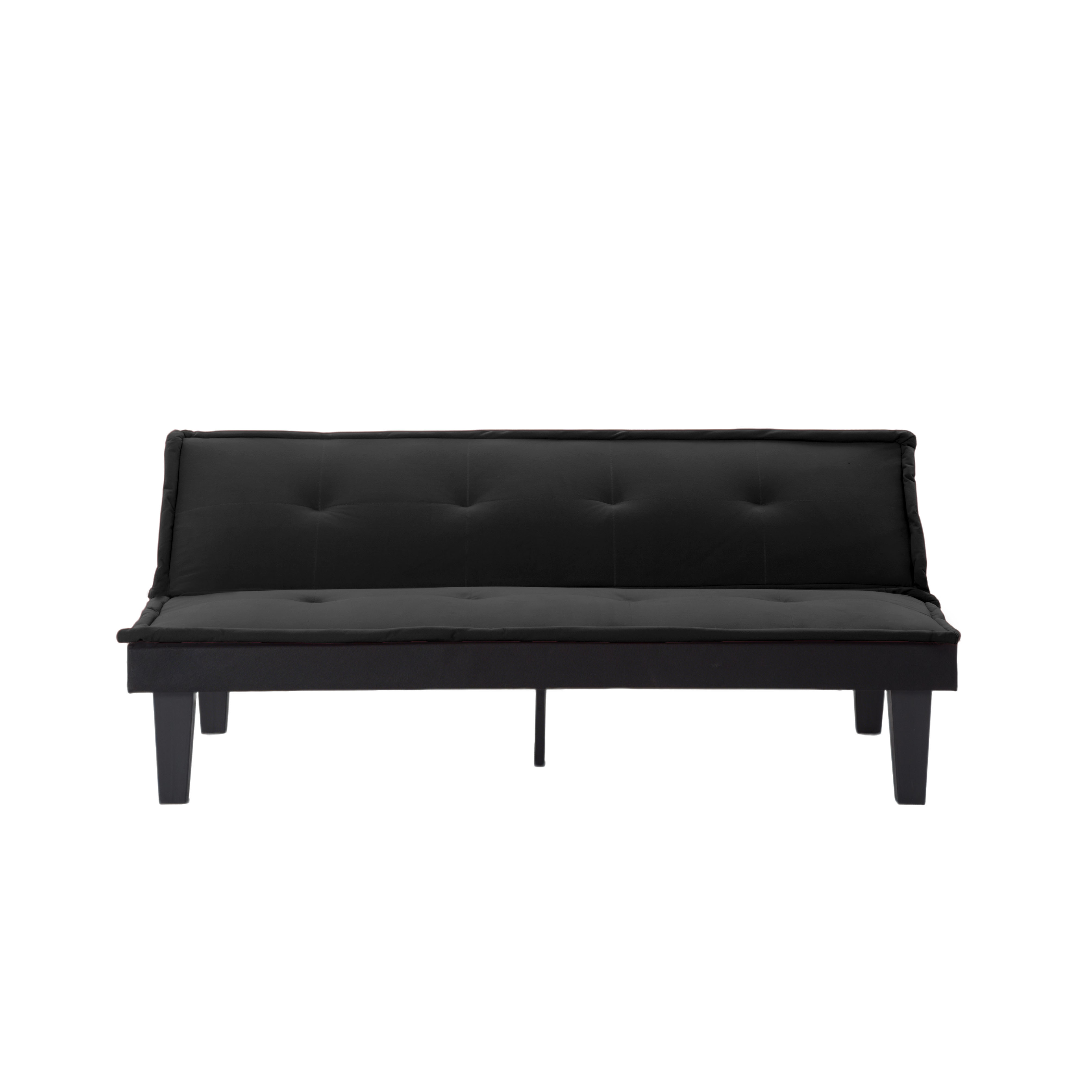 Gewnee 62.99" Convertible Futon Sofa Bed, Black photo 8