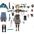 thumbnail image 3 of Genshin Impact-disfraz de Gorou para hombre, traje de Cosplay de zorro azul, pantalones de Halloween, conjunto completo de orejas de cola, 3 of 4