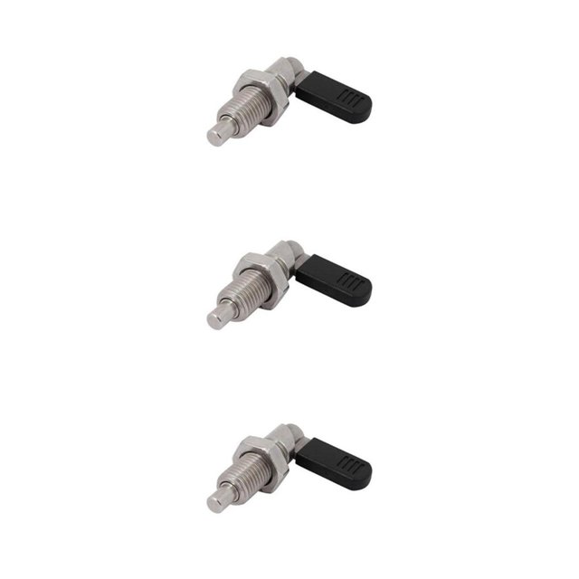 Baohd 1x Pistons d'Indexation Type L Boulons Filetés Fins en Acier Inoxydable Argent M20-8 3Set