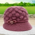 thumbnail image 3 of Cloche Round Hat for Women 1920s Fedora Bucket Vintage Hat Flower Accent, 3 of 7