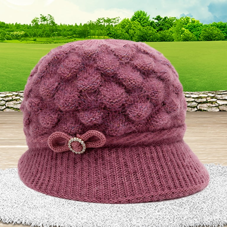 Wool Blend Vintage Cloche Bucket Hat with Stitched Flower Accent Women 1920s 100% Wool Vintage Cloche Bucket Winter Hat with  main image 4