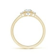 thumbnail image 2 of ANGARA Natural Diamond Three Stone Engagement Ring in 14K Yellow Gold for Women (Size-4.8mm| Color-G| Clarity-VS2) | April Birthstone, Anniversary, Jewelry Gift for Women | Natural Diamond Ring, 2 of 10