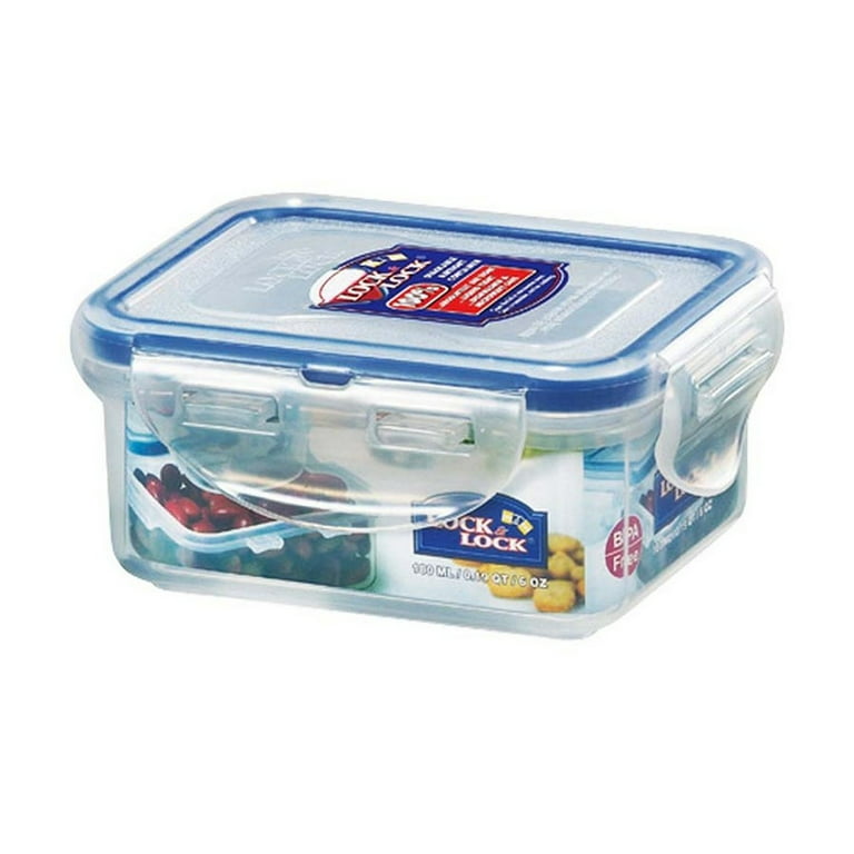 LOCK & LOCK Airtight Rectangular Food Storage Container with Removable  Divider 18.60-oz / 2.32-cup