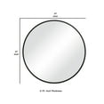 thumbnail image 5 of Benjara BM239320 37 in. Round Shape Sleek Frame Mirror, Black, 5 of 5