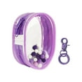 thumbnail image 1 of HILABEE Clear Figure Display Bag with Keychain Mini Doll Storage Bag for Mini Figure Violet Round, 1 of 7