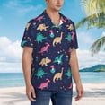 thumbnail image 5 of Haiem Cartoon Dinosaur Printed Hawaiian Shirt for Men - Men’s Casual Beach Summer Shirts - Stretch Fabric with Modern Fit-X-Large, 5 of 9
