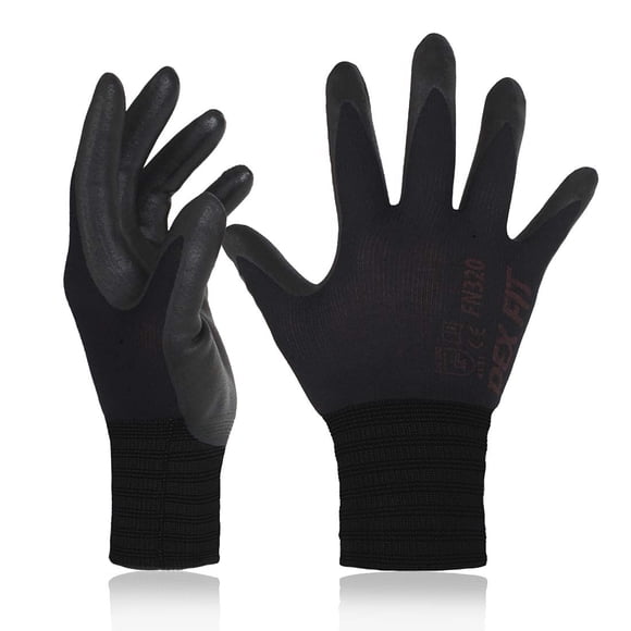 Guantes de trabajo DEX FIT Premium de nylon nitrilo FN320 Black XL