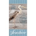 thumbnail image 2 of Appleman, Sam 14x24 White Modern Wood Framed Museum Art Print Titled - Seashore Heron, 2 of 4