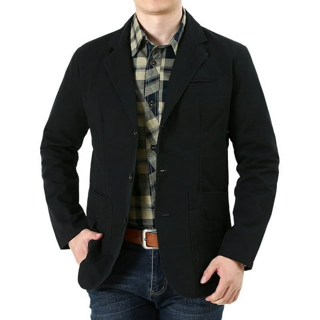 Chaqueta de traje informal lavada de primavera para hombre, holgada, de talla grande, para hombre