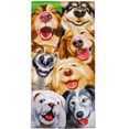 thumbnail image 1 of Dogs Selfie Super Soft Plush Cotton Beach Bath Pool Towel, 1 of 4