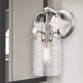 thumbnail image 3 of Innovations Lighting  Pilaster II Cylinder - 1 Light 7" Wall-Mounted Sconce Deco Swirl/Satin Nickel, 3 of 3