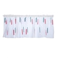 thumbnail image 1 of Cortinas cortas bordadas para decoración de gabinetes de cocina, diseño de trigo rojo y azul, 1 of 8