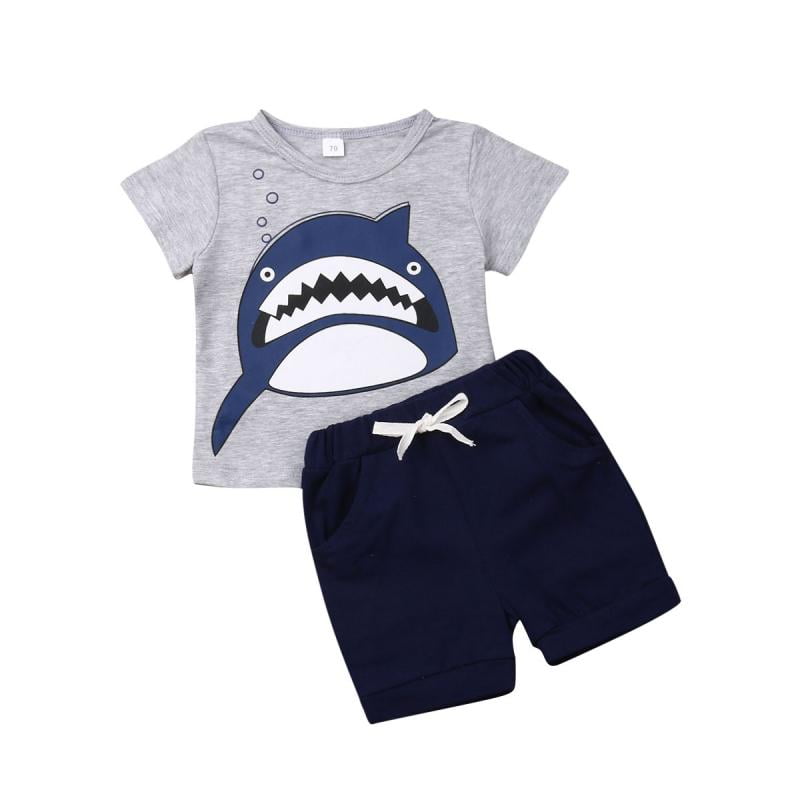 Pinkfong Baby Shark Boys French Terry Shorts Set