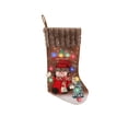 thumbnail image 2 of Jumbo 3D Christmas Stockings, Light‑up Christmas Stocking, Large Xmas Stocking with 3D Character Appliques & LED Lights, Vintage Hanging Gift Sack for Fireplace Mantel Home Holiday Decoration, 2 of 7
