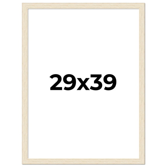29x39 Frame White Barnwood Picture Frame - Modern Photo Frame Includes UV Acrylic Shatter Guard