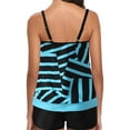 thumbnail image 6 of Hwmodou Women Plus Size Bikini Swimwear Tankini Digital Print Bikini Set Swimsuit Adjustable Strap Split Bathing Suit, 6 of 9