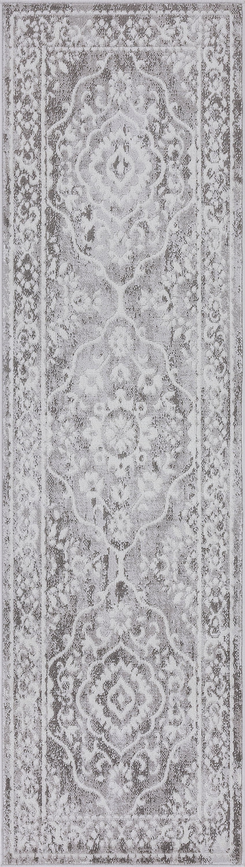 2x8 Modern Gray Runner Rugs for Hallway | Indoor Entry, Entryway, Walkway or Kitchen Rug 2'3'' x 7'3''
