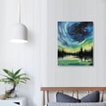 thumbnail image 4 of EastSmooth Aurora Borealis Canvas Wall Art Northern Canvas Print for Living Room Starry Aurora Illustrations Modern Art Decorative Contemporary Print, 4 of 5